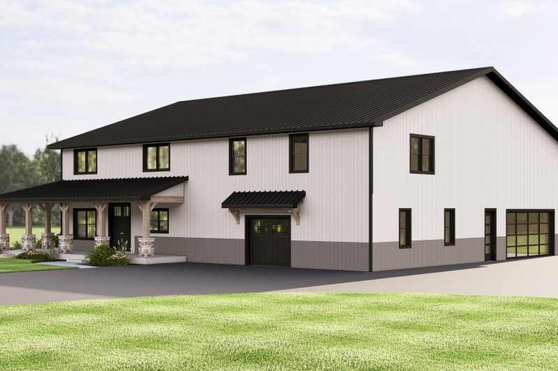 House Blueprint - Exterior - Other Elevation 1 for Barndominium House Plan #1064-422 - 3 bed, 3 bath