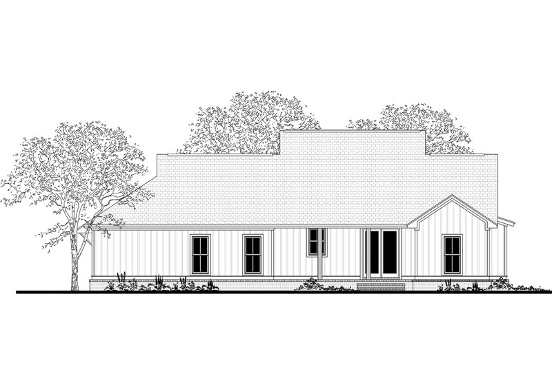 House Blueprint - Exterior - Rear Elevation for Farmhouse House Plan #430-188 - 3 bed, 2 bath