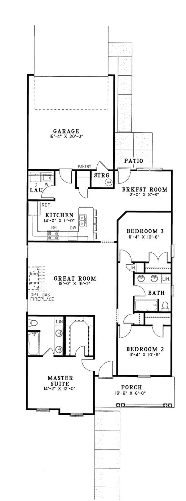 Home Plan - Country Floor Plan - Main Floor Plan #17-2723