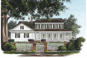 Country Exterior - Front Elevation Plan #137-327