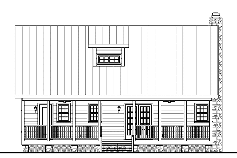 Dream House Plan - Exterior - Rear Elevation for Country House Plan #56-666 - 3 bed, 2.5 bath