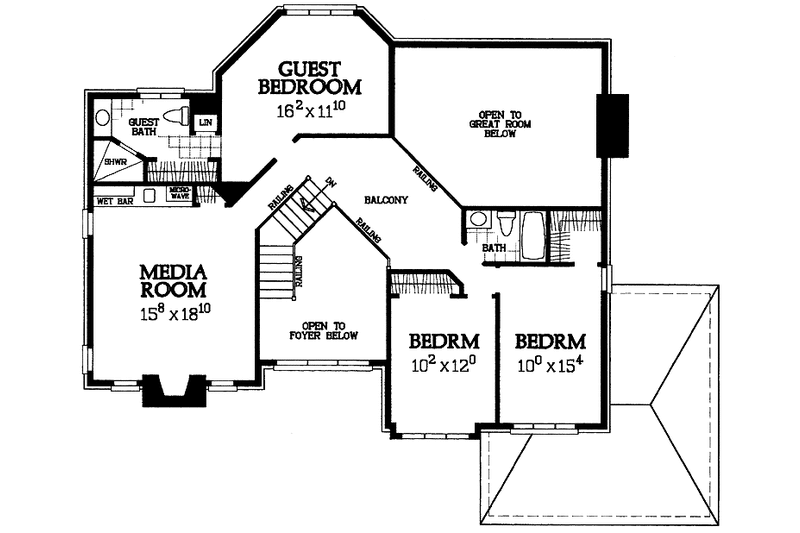 House Plan Design - Floor Plan - Upper Floor for Colonial House Plan #72-1023 - 4 bed, 3.5 bath