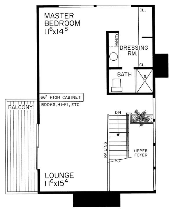 Home Plan - Contemporary Floor Plan - Upper Floor Plan #72-560
