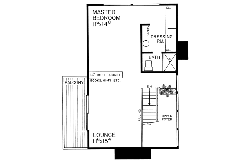 Architectural House Design - Floor Plan - Upper Floor for Contemporary House Plan #72-560 - 4 bed, 2.5 bath