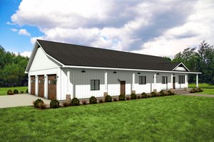 Dream House Plan - Barndominium Exterior - Front Elevation Plan #1084-6