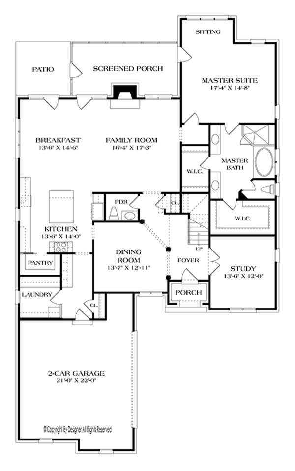 Home Plan - European Floor Plan - Main Floor Plan #453-636