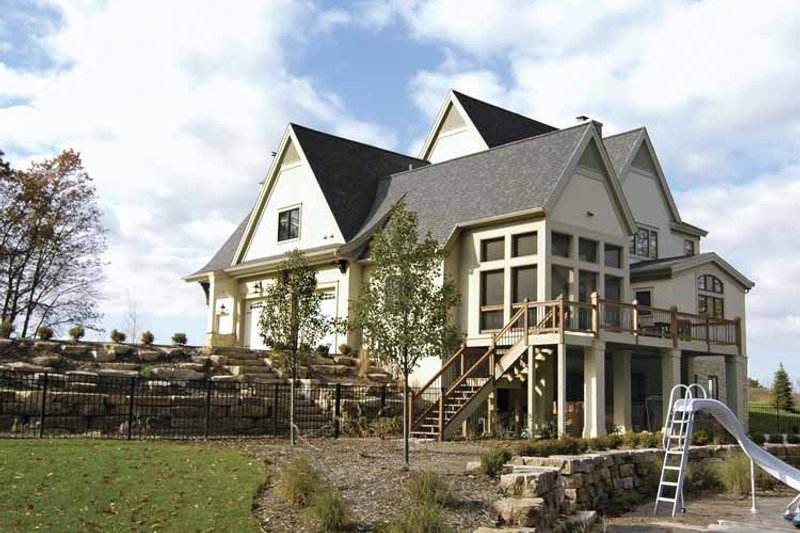 Home Plan - Exterior - Rear Elevation for European House Plan #928-25 - 6 bed, 3.5 bath
