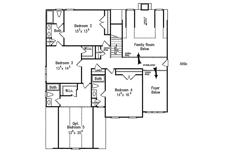 Home Plan - Floor Plan - Upper Floor for Traditional House Plan #927-326 - 4 bed, 3.5 bath