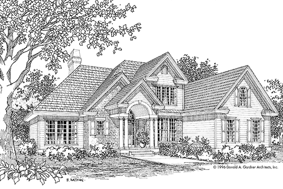 Exterior - Front Elevation 3 for Traditional House Plan #929-493 - 3 bed, 2.5 bath