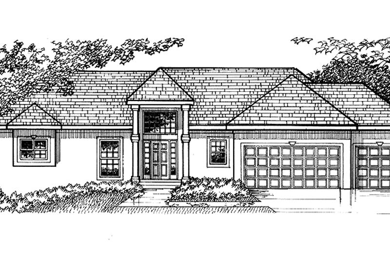 House Plan Design - Prairie Exterior - Front Elevation Plan #320-1428