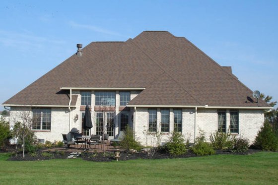 Exterior - Rear Elevation for European House Plan #1064-3 - 4 bed, 3.5 bath