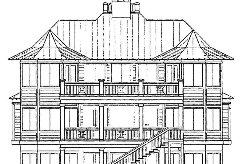 Home Plan - Exterior - Rear Elevation 1 for Country House Plan #930-142 - 3 bed, 3.5 bath