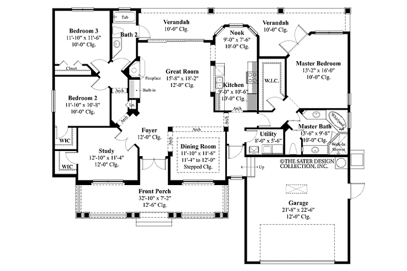 Home Plan - Floor Plan - Main Floor for Country House Plan #930-376 - 3 bed, 2 bath