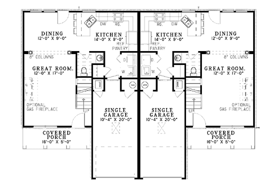 Floor Plan - Main Floor for Country House Plan #17-2756 - 6 bed, 4 bath
