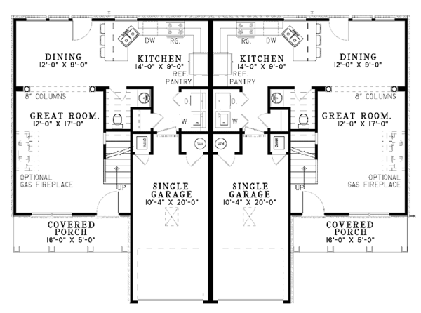 Architectural House Design - Country Floor Plan - Main Floor Plan #17-2756