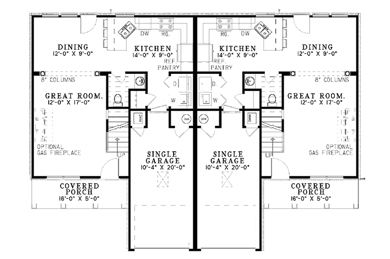 House Plan Design - Floor Plan - Main Floor for Country House Plan #17-2756 - 6 bed, 4 bath