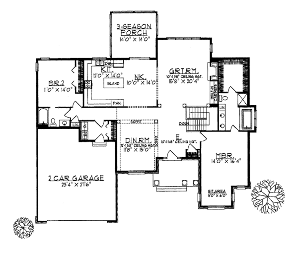 Home Plan - Mediterranean Floor Plan - Main Floor Plan #70-1342