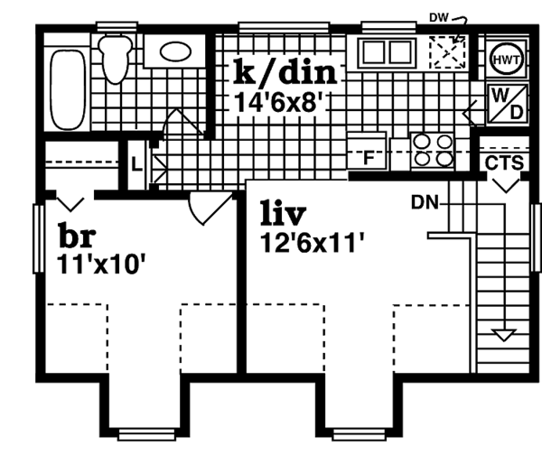 Traditional Floor Plan - Upper Floor Plan #47-1081