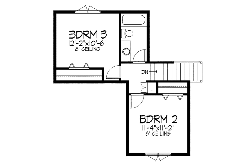 Dream House Plan - Floor Plan - Upper Floor for Colonial House Plan #51-730 - 3 bed, 2.5 bath