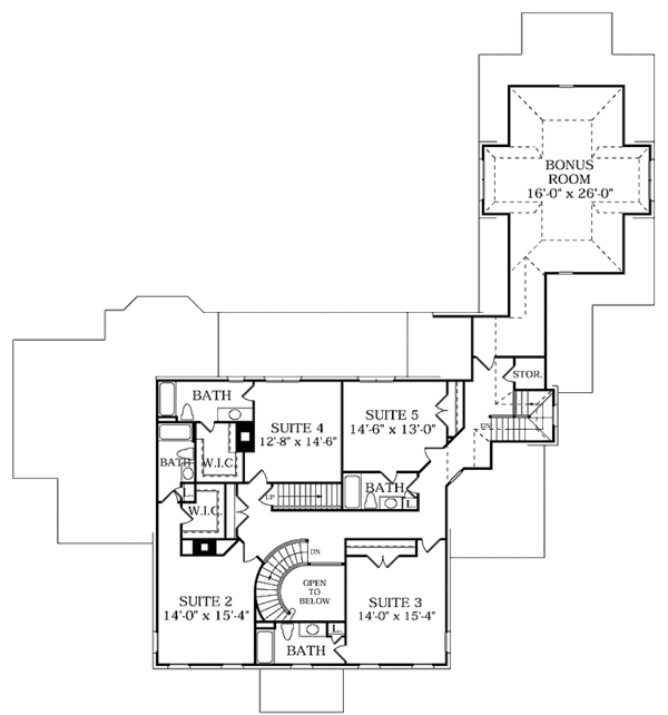 Home Plan - Classical Floor Plan - Upper Floor Plan #453-368