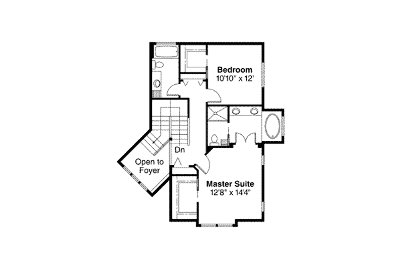 Home Plan - Floor Plan - Upper Floor for Traditional House Plan #124-465 - 3 bed, 3 bath