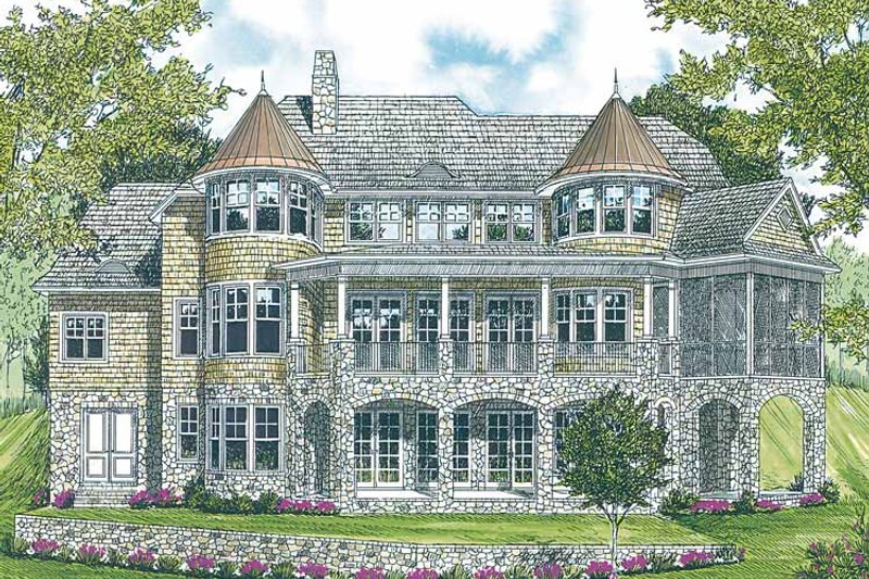 Home Plan - Exterior - Rear Elevation for Country House Plan #453-456 - 5 bed, 4 bath