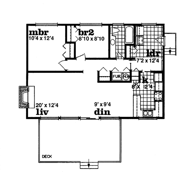 Architectural House Design - Contemporary Floor Plan - Main Floor Plan #47-652