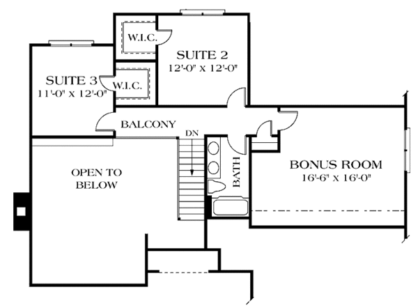 Home Plan - Country Floor Plan - Upper Floor Plan #453-481