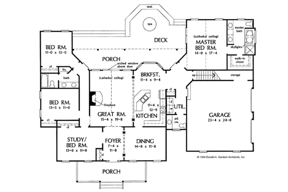 Floor Plan - Main Floor for Country House Plan #929-198 - 4 bed, 2.5 bath