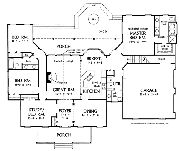 Architectural House Design - Country Floor Plan - Main Floor Plan #929-198