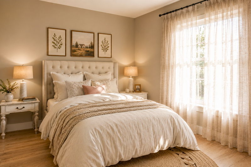 Architectural House Design - Interior - Bedroom 1 for Farmhouse House Plan #44-317 - 7 bed, 3 bath