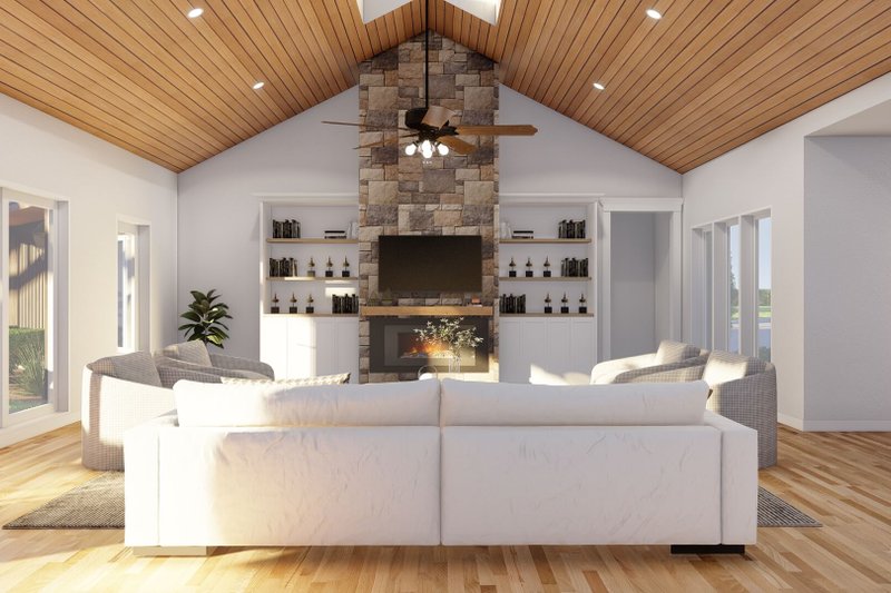 Dream House Plan - Interior - Family Room 1 for Contemporary House Plan #17-3390 - 4 bed, 3.5 bath