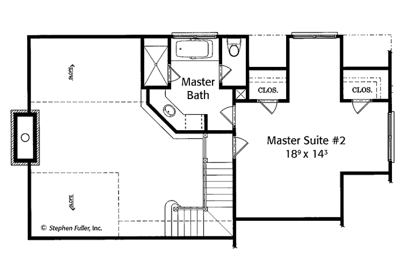 Dream House Plan - Floor Plan - Upper Floor for Country House Plan #429-434 - 2 bed, 2.5 bath