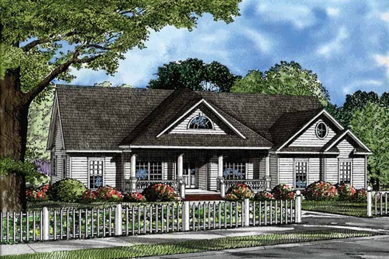 Architectural House Design - Country Exterior - Front Elevation Plan #17-3229