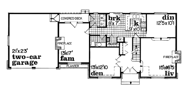 House Plan Design - Colonial Floor Plan - Main Floor Plan #47-979