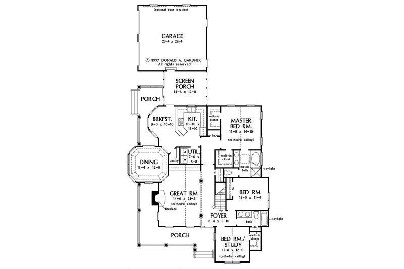 Home Plan - Floor Plan - Main Floor for Country House Plan #929-336 - 3 bed, 2 bath