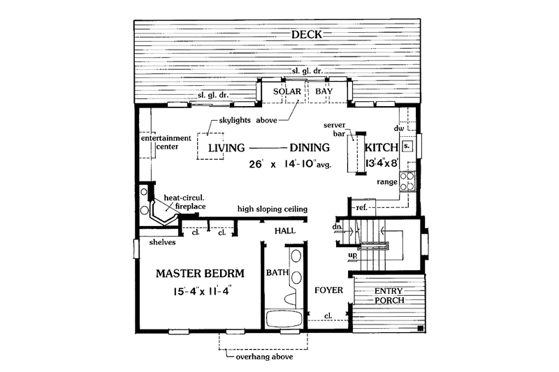 Dream House Plan - Floor Plan - Main Floor for Contemporary House Plan #314-243 - 3 bed, 2 bath