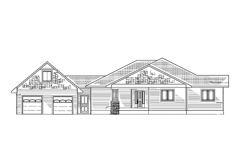 Home Plan - Prairie Exterior - Front Elevation Plan #939-7