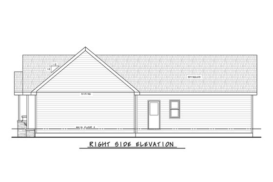 Exterior - Other Elevation 1 for Cottage House Plan #20-2636 - 3 bed, 2 bath