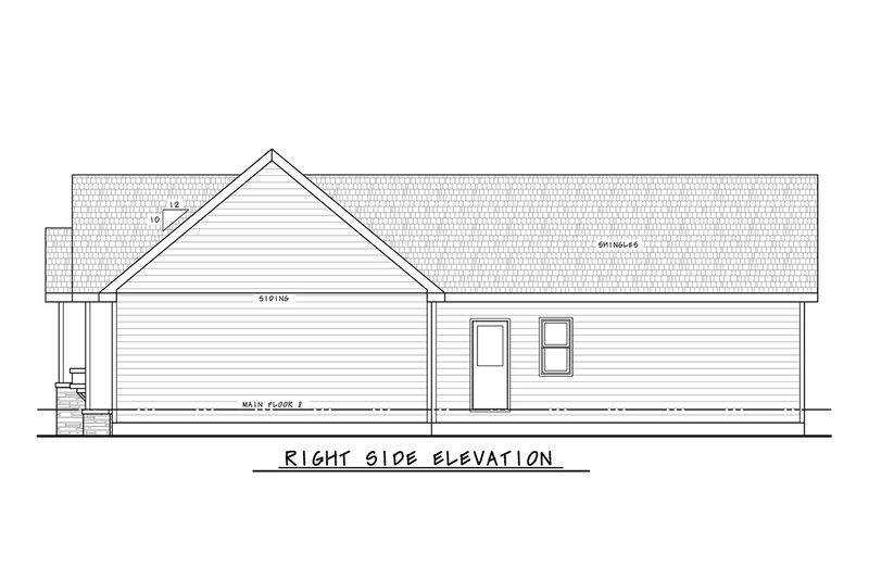 House Blueprint - Exterior - Other Elevation 1 for Cottage House Plan #20-2636 - 3 bed, 2 bath