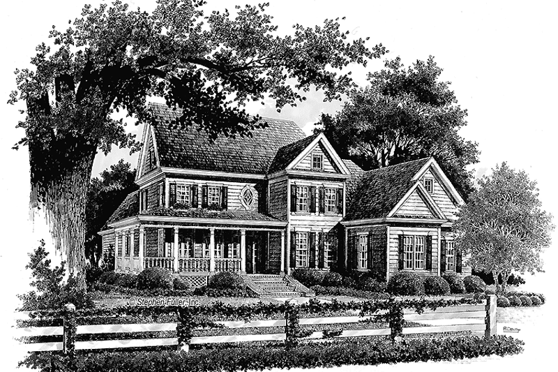 Home Plan - Exterior - Front Elevation 3 for Country House Plan #429-309 - 4 bed, 3.5 bath