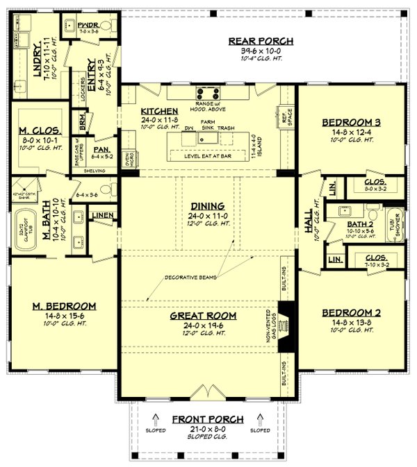 Dream House Plan - Farmhouse Floor Plan - Main Floor Plan #430-279