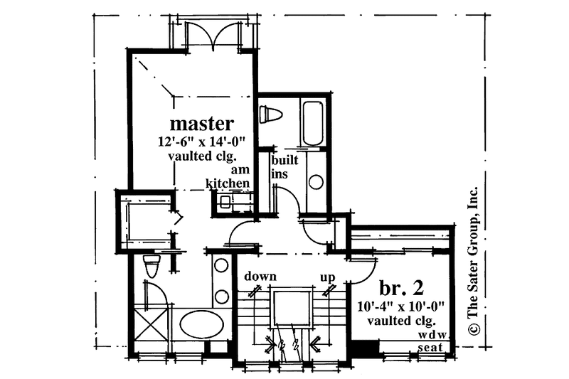 Home Plan - Floor Plan - Upper Floor for Country House Plan #930-63 - 2 bed, 2.5 bath
