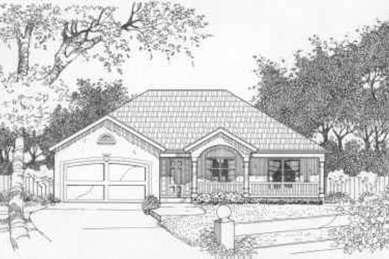 Exterior - Front Elevation for Traditional House Plan #6-161 - 3 bed, 2 bath