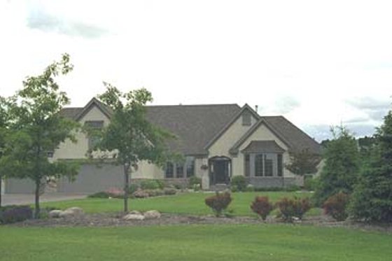 Exterior - Front Elevation for European House Plan #51-176 - 3 bed, 3.5 bath