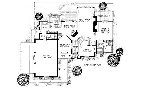 Floor Plan - Main Floor for European House Plan #312-773 - 5 bed, 4 bath