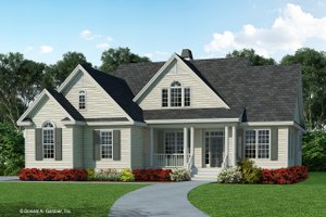 Country Exterior - Front Elevation Plan #929-625