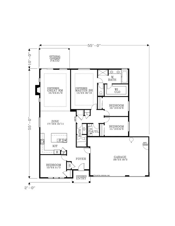 Home Plan - Craftsman Floor Plan - Main Floor Plan #53-684