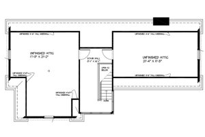 Floor Plan - Other Floor for Colonial House Plan #477-2 - 3 bed, 2.5 bath