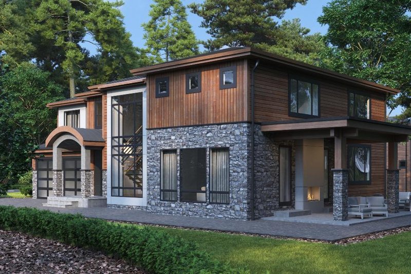 House Plan Design - Exterior - Other Elevation 1 for Contemporary House Plan #1066-190 - 5 bed, 4.5 bath